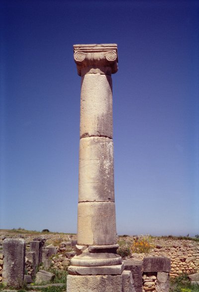 Ionic Column on the Decumanus Maximus by Roman